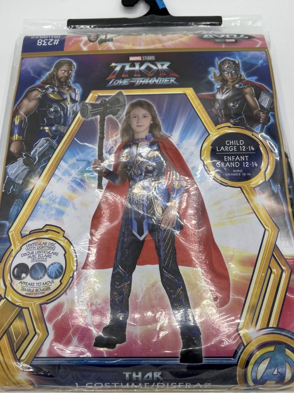 Marvel Thor: Love and Thunder Kids Red Cape Costume - Child Large 12-14